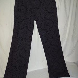 Ideology Boot Leg Black Demin and velvet floral pattern Jeans